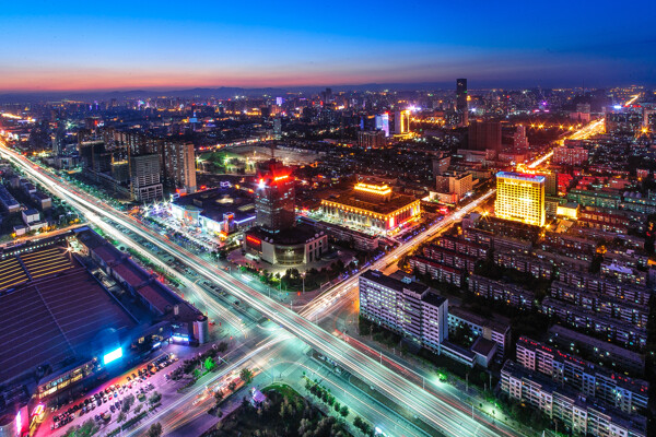 石家庄夜景图片