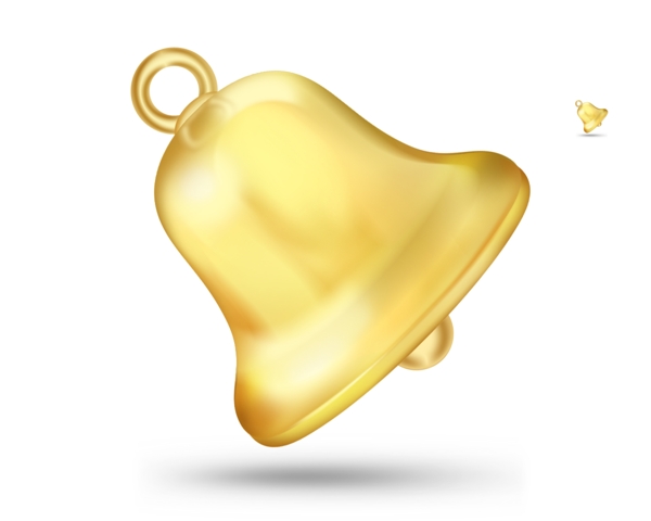 黄色小铃铛icon图标