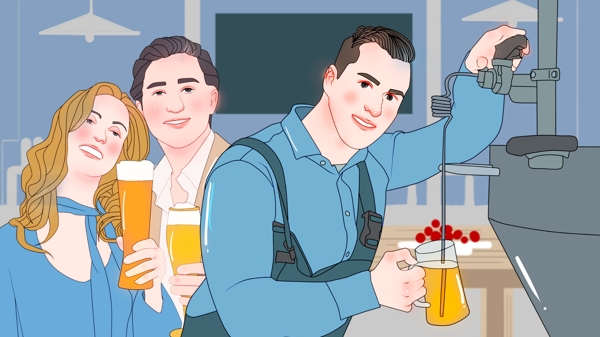 啤酒节插画