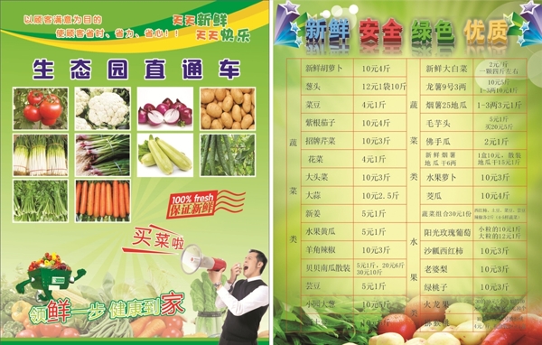 蔬菜水果价格单图片