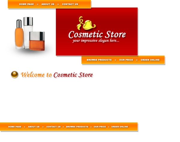 欧美化装品销售网站模版