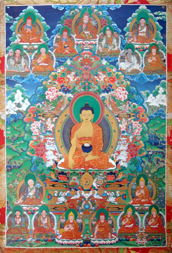 日喀则唐卡佛教佛法佛经佛龛唐卡全大藏族文化04图片