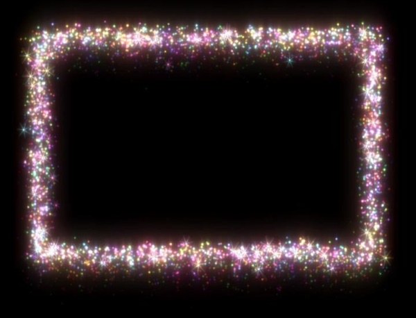 动态炫彩粒子相框视频素材