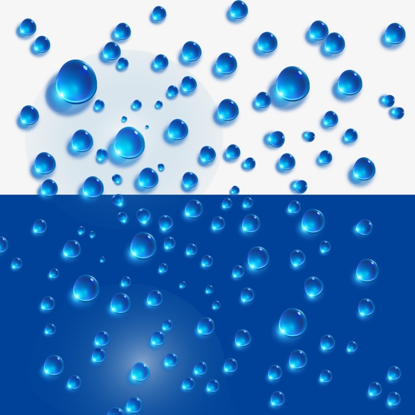水珠蓝色水珠雨滴图片