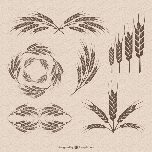 复古的小麦收集