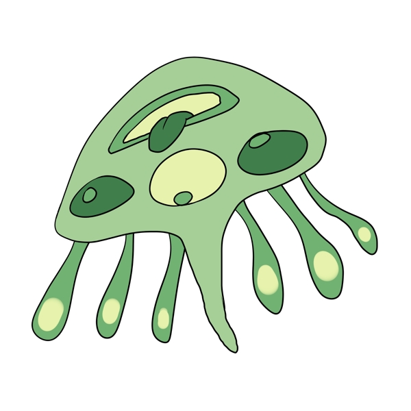 章鱼形状细菌插画