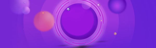 唯美紫色圈圈banner背景素材