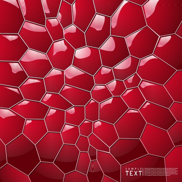 红色立体几何背景素材