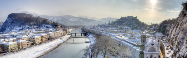 寒冬雪景图片