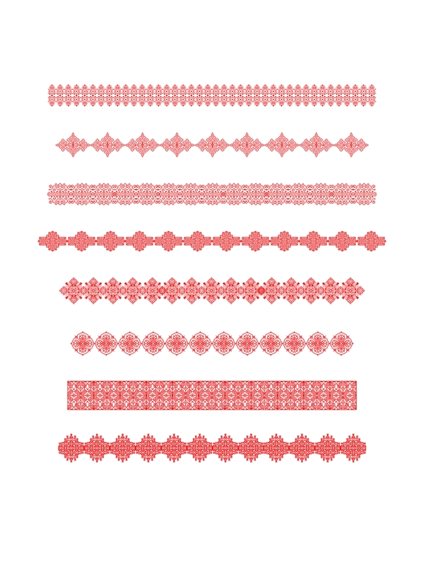 中国风边框之红色节庆复杂纹理剪纸纹理素材