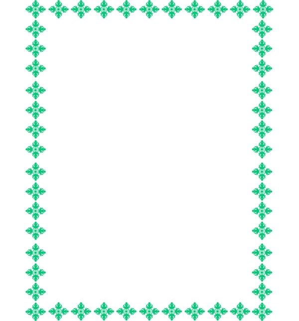几何图形绿色边框免抠psd透明素材