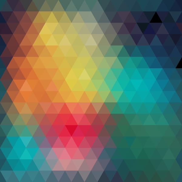 彩色多边形三角菱形图案