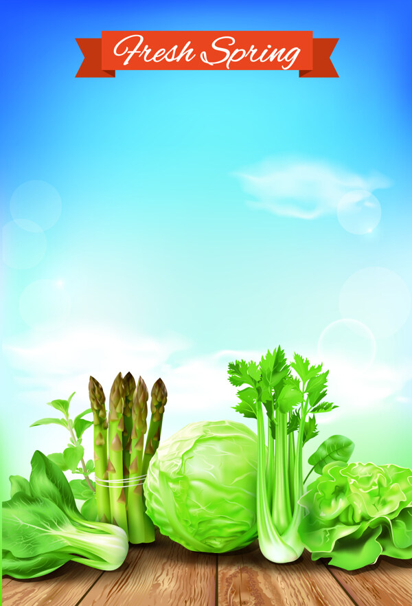 健康绿色蔬菜农场海报背景