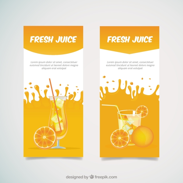 橙汁饮料装饰图案广告背景