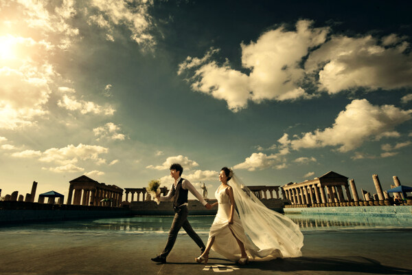 雅典风格婚纱摄影图片