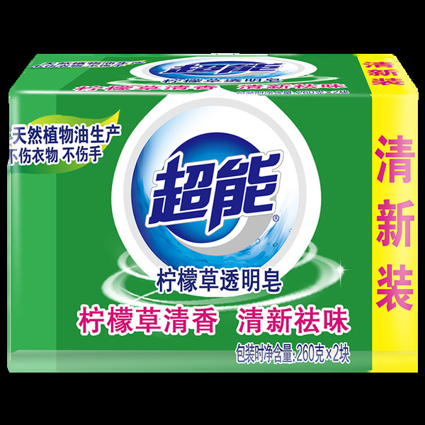 超能柠檬草透明皂2602152包装
