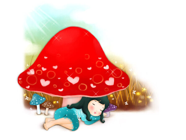 红色大蘑菇