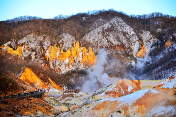 日本北海道地狱谷风景