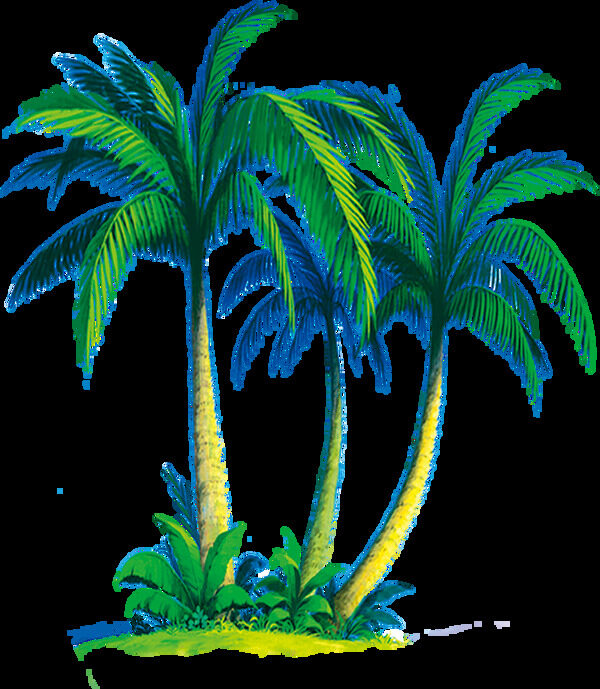 热带椰子树透明素材