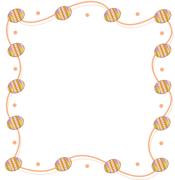 复活节彩蛋边框元素设计