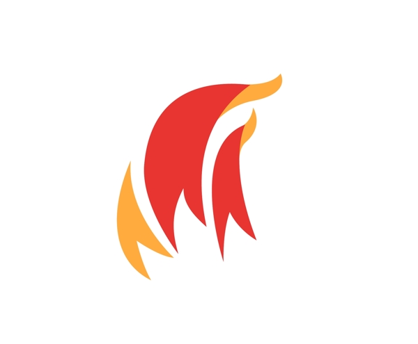 火焰火苗简洁扁平化矢量标志logo
