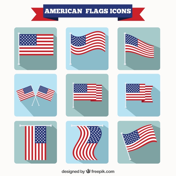 美国国旗图标集