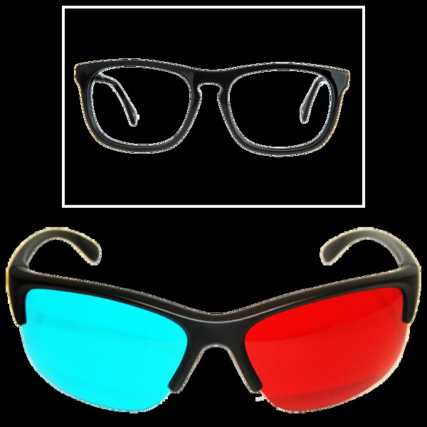 两种眼镜免抠png透明图层素材