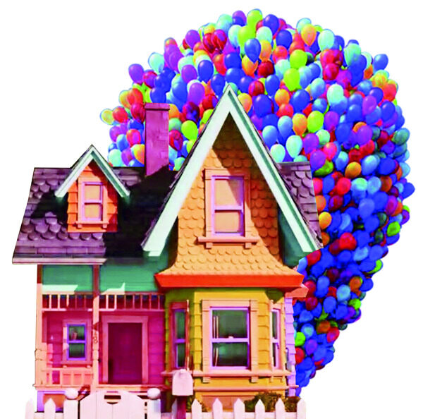 房子彩色房子气球