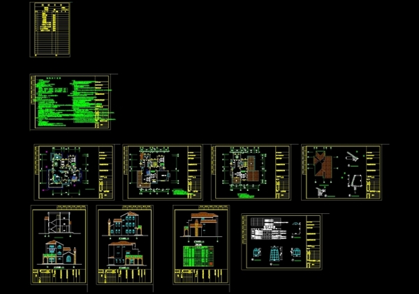 别墅设计素材CAD图纸