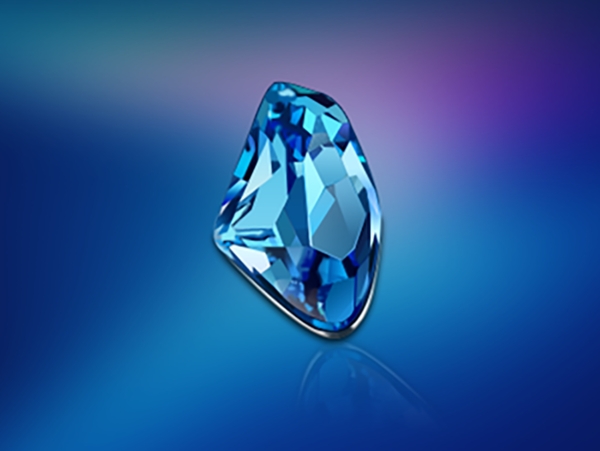 蓝色钻石icon图标设计
