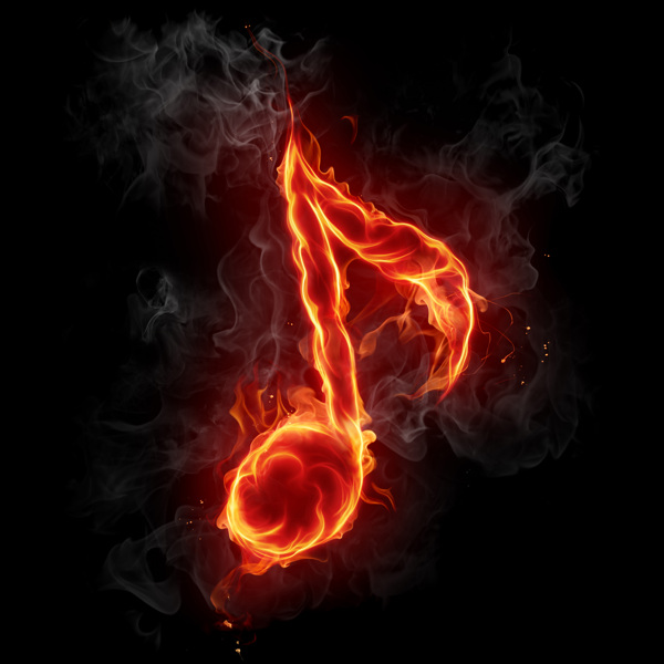 燃烧的音乐符号图片