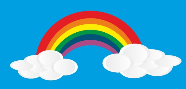 云和彩虹矢量素材