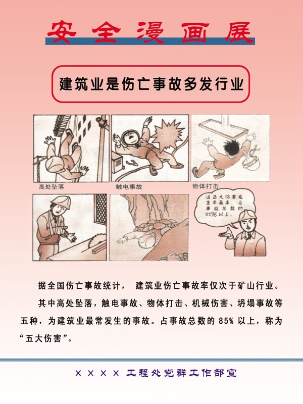 安全漫画之事故多发行业图片