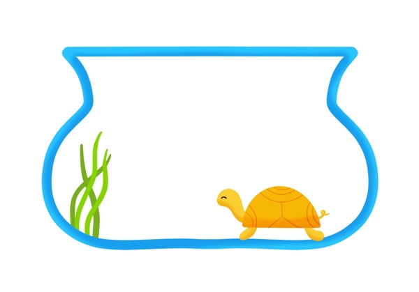 乌龟边框装饰插画