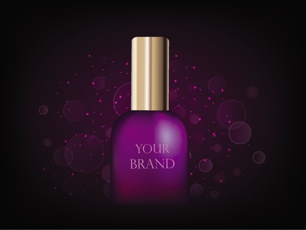 紫色唯美化妆品海报