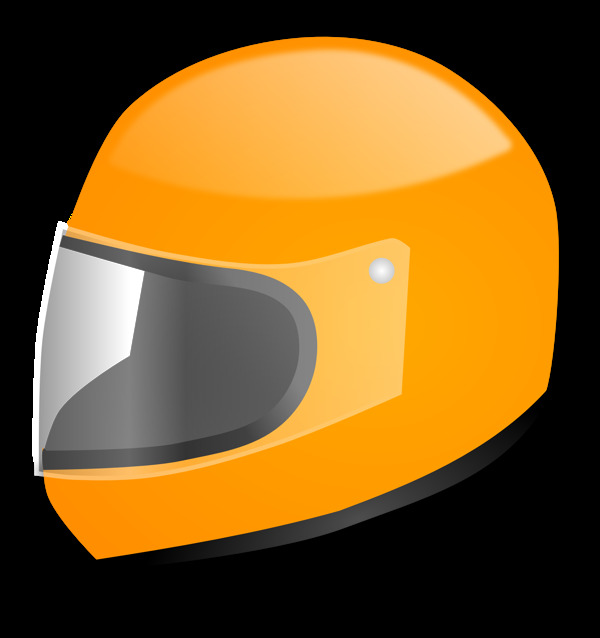 黄色摩托车头盔免抠png透明图层素材