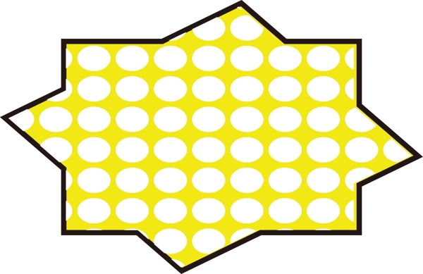 黄色圆点矢量波普风框