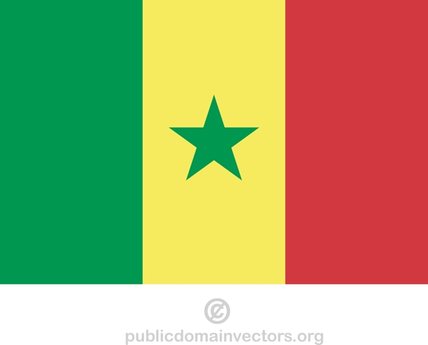 矢量塞内加尔国旗