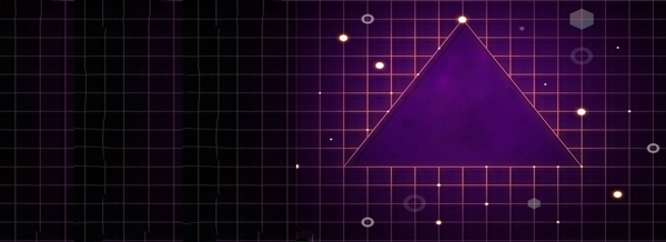 神秘感网格紫色三角形黑anner背景