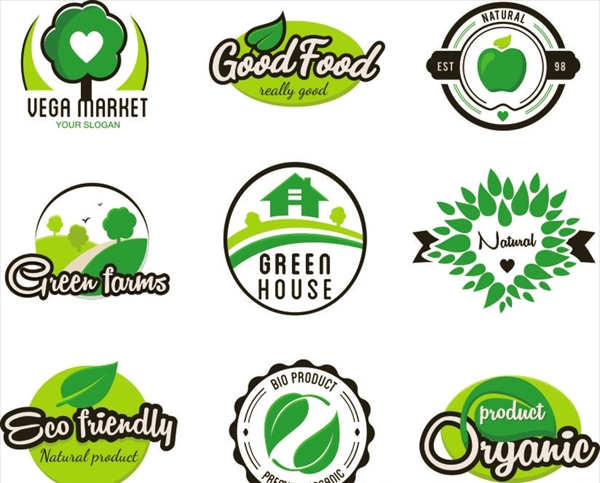绿色环保标签绿色标志