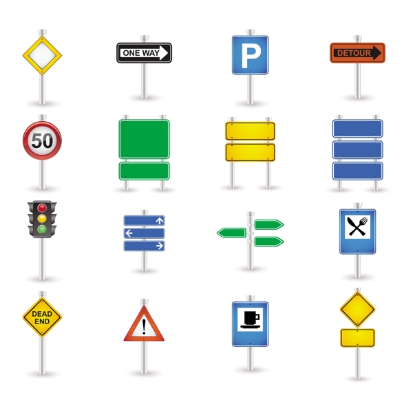 道路标志图标集