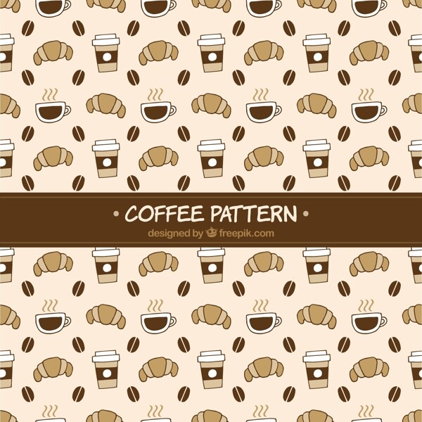 牛角包和咖啡的经典模式