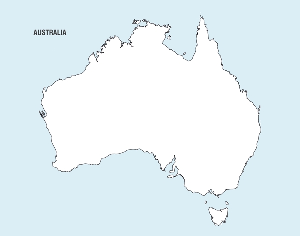 澳大利亚地图EPS