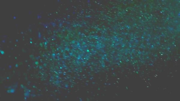 蓝绿粉尘团飘荡高清视频素材