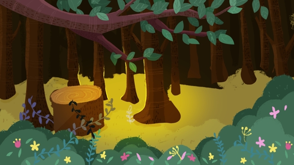 童话森林背景设计