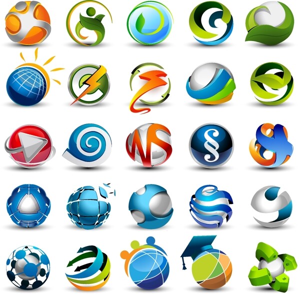 3d环保生态企业logo设计图片