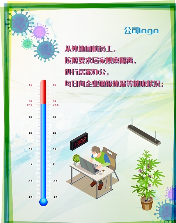 冠状病毒防范戴口罩测温