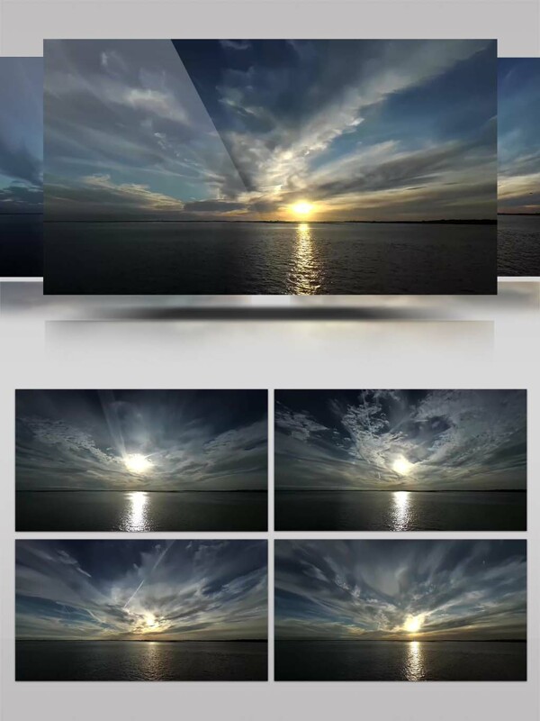 4K海平面延时拍摄天空视频素材