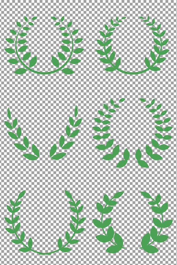 绿色麦穗装饰