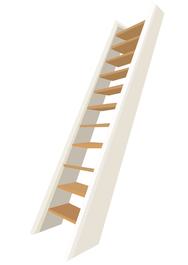 木质梯子工具插画